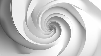 Fototapeta premium Concentric abstract shapes with a smooth white to grey gradient, adding a sense of dynamic depth and modern elegance to any design