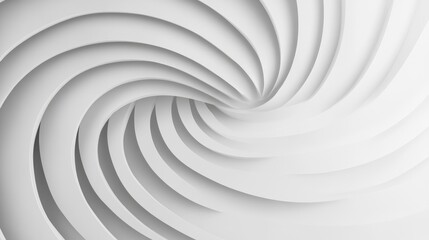 Fototapeta premium A dynamic pattern of concentric shapes fading from white to white-grey, creating an abstract and modern design with a soft, flowing gradient