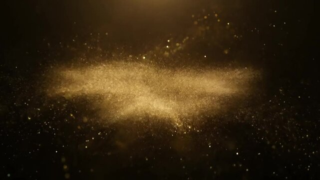 4K Gold Particle Text Animation &ndash; Like, Comment, and Share Social Media Engagement