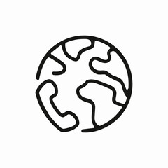 call the world icon sign vector