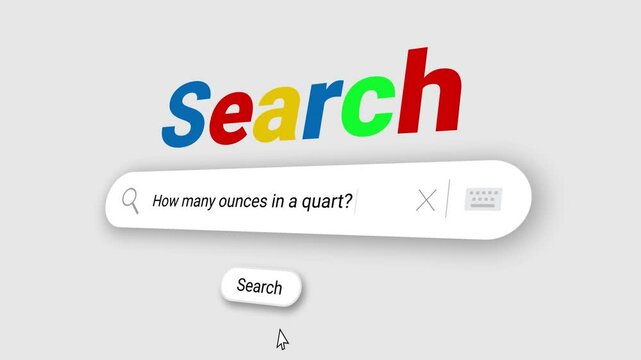 How many ounces in a quart? in Search Bar and click on search