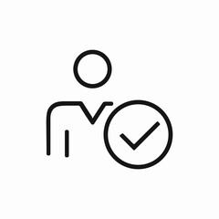 Obraz premium human checked icon sign vector
