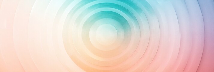 Fototapeta premium Pastel Harmony, concentric circles on a softly fading background, vibrant pastel colors blend seamlessly, creating a soothing visual experience