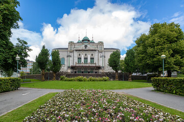 Den Nationale Scene, National Theater in Bergen Norway, Art Nouveau Architecture, Summer time
