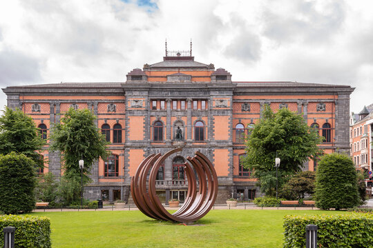 The Grounds, Gardens, Sculpture and Architecture of West Norway Museum of Decorative Art, Bergen, Nordnes Peninsula, Norway in Midsummer