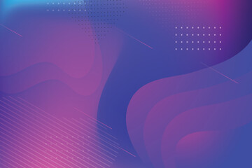 Fototapeta premium Abstract purple and blue gradient background with geometric shapes.