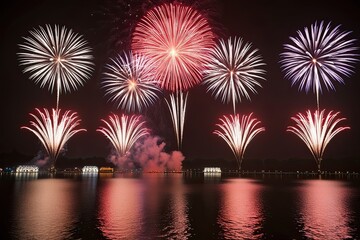 Stunning Diwali Fireworks Show Over Lake Highlights Festival of Lights Celebration