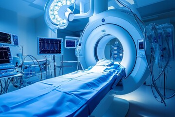 Advanced CT Scan Machine in High-Tech Hospital Room - Generative AI