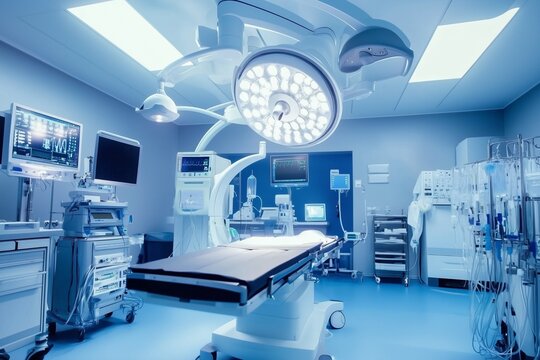 State-of-the-Art Operating Room with Advanced Medical Equipment - Generative AI