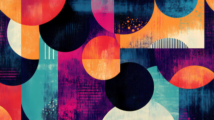 Abstract background geometric illustration shapes textured wallpaper pattern. Mixed Media. Illustration