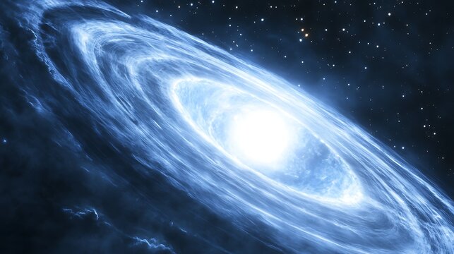 White dwarf star in a binary star system with a blue giant showing the Chandrasekhar limit and stellar nucleosynthesis cosmic voids around