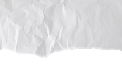 Ripped white paper scrap isolated, clipping path