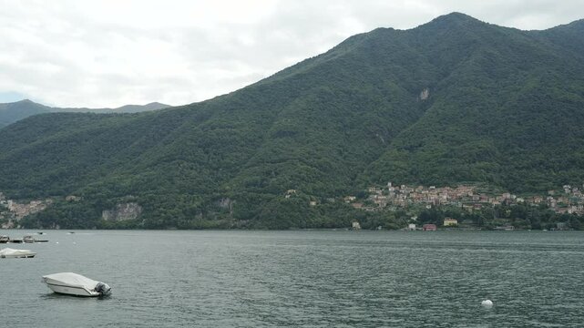 View of Lake Como from the shore of Laglio and Cernobbio