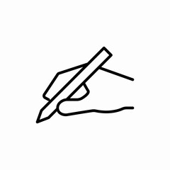 ballpen writing hand icon sign vector