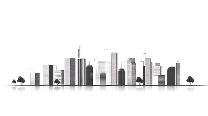 Naklejka premium city skyline