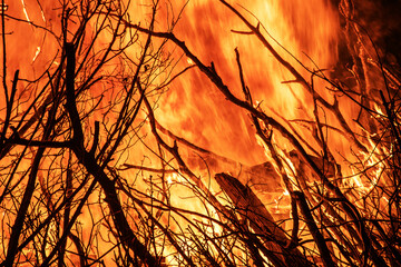 Obraz premium Wütendes Feuer