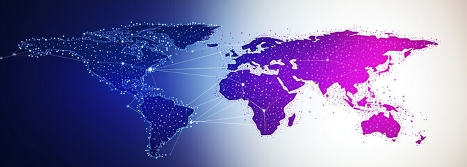 A Beautiful Digital Representation of a Global Network Map