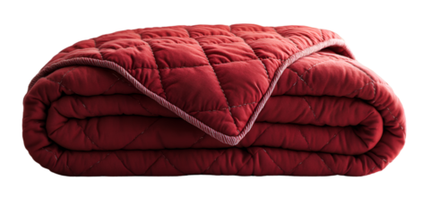 a stack of blankets on a white background

