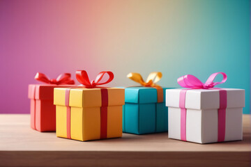 Obraz premium colorful gift boxes