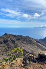 Beautiful view of Teno Alto volcanic landscape in Tenerife,Canary Islands, Spain.Travel concept. 
