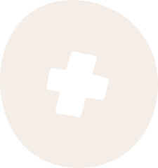 Round Icon With Plus Sign