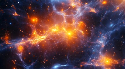 Fototapeta premium Dark Energy, Matter, and Cosmic Inflation Visualized Through the Patterns of Microwave Background Radiation, Providing Insight into the Universe’s Formation and Expansion with High Detail