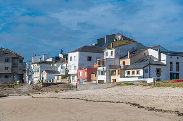 Beach in the village of San Cibrao, Galicia, Spain