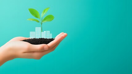Nurturing Community: Business Sustainability Beyond Profits | Flat Design Illustration with Copy Space