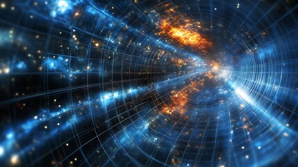 Obraz premium Dark Matter Interactions and Cosmic Inflation Depicted Through the Microwave Background of the Universe