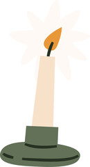 Fototapeta premium Hand Drawn Burning Candle