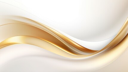 Free plain white background with gold wave