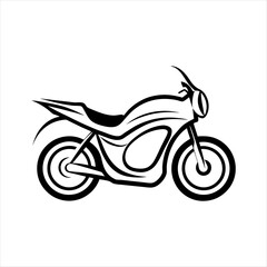 "Motorcycle Silhouette Vector: Bold and Detailed Biker Graphics for Logos, Posters, and T-Shirts"