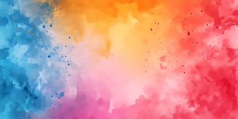 Obraz premium Vibrant watercolor abstract background with blended colors.