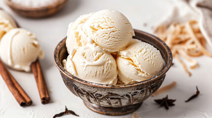 Fototapeta premium ice cream with chocolate