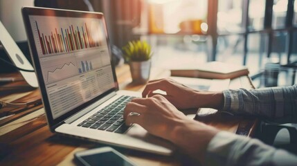 business person working on a laptop generative ai