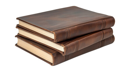 Classic Books With Brown cover , Isolated On transparent Background