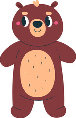 Obraz premium Childish Bear Handdrawn