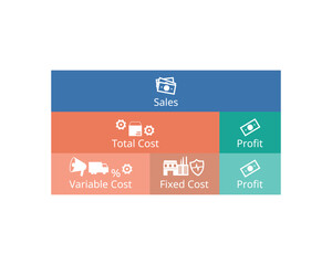 sales with total cost and profit with variable cost and fix cost