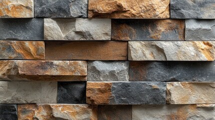 Textured stone wall featuring various colors and shapes.