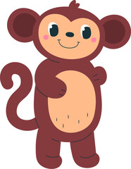 Childish Monkey Handdrawn