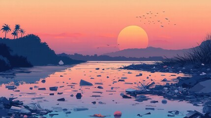 Sunset River Plastic Pollution Awareness