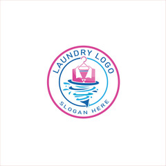 Laundry logo with text space for your slogan