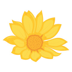 Bright yellow sunflower with vibrant petals in bloom Vector