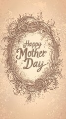 Celebrate Mother's Day with this vintage-style banner showcasing elegant lace and ornate lettering