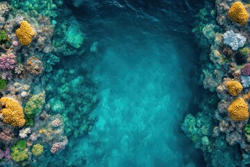 Fototapeta premium Coral Reef Aerial View