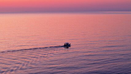 greece peloponnese historical peninsula monemvasia aerial view with sunrise and sunset lights