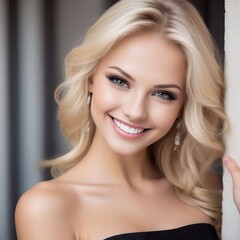 Fototapeta premium Blondes hübsches Modell