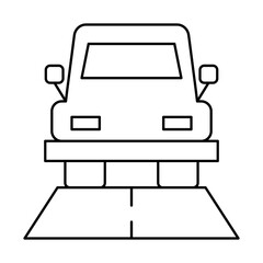 car trip of car service and repairing with outline icon sets