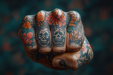 Striking Colorful Tattoo Design Featuring Intricate Patterns and Bold Imagery for Creative Inspiration