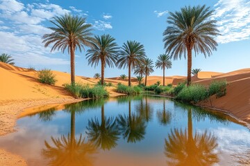 Oasis in the Sahara Desert